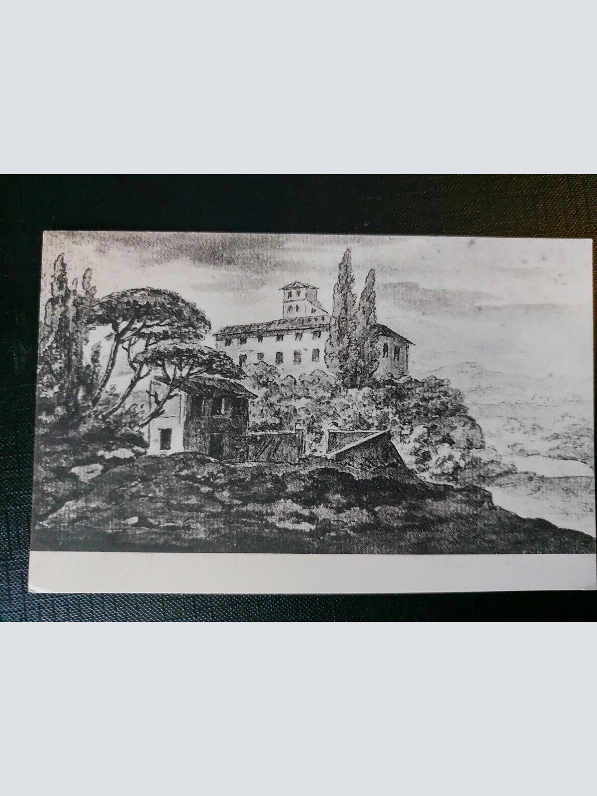 Göthe Zeichnung aus Italien Landgut Apolinare bei Rom 402536 WM B