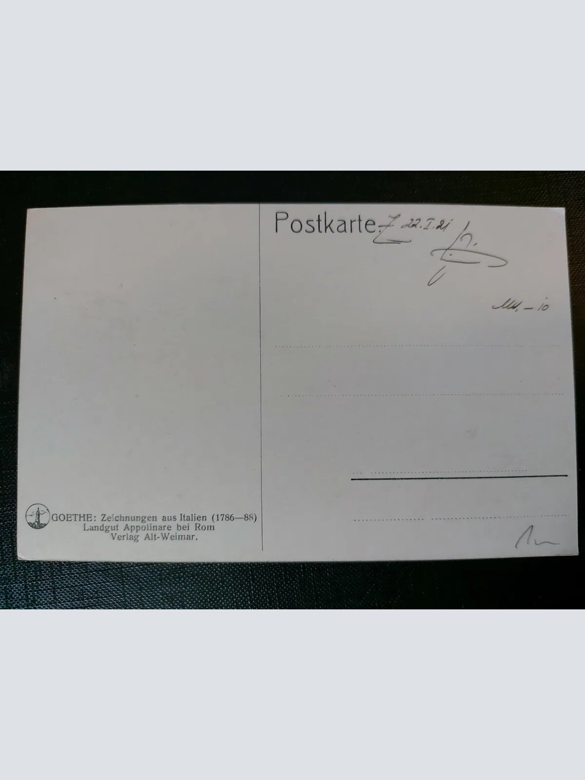 Göthe Zeichnung aus Italien Landgut Apolinare bei Rom 402536 WM B