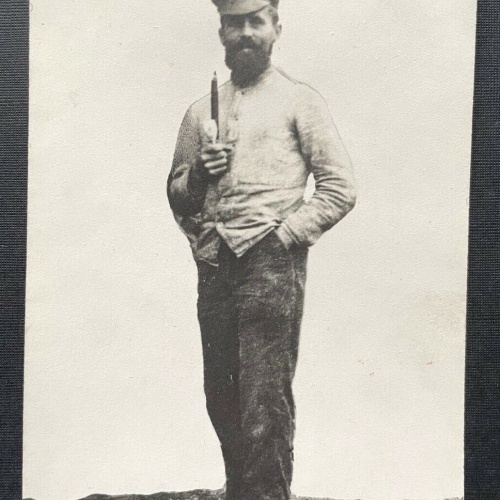 Porträt Soldat Uniform Feldmütze Vollbart Kragen Militär Krieg 410095 TH