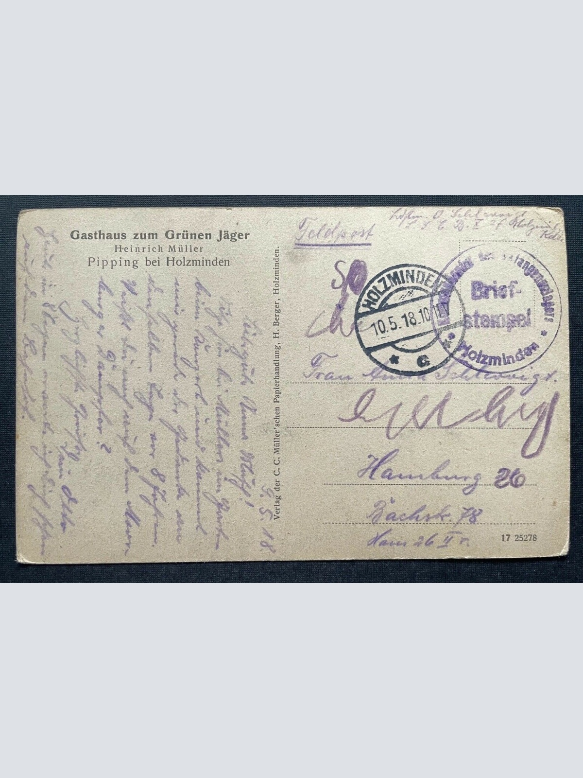 Gasthaus zum Grünen Jäger Pipping Holzminden Niedersachsen Deutschland 410110 C