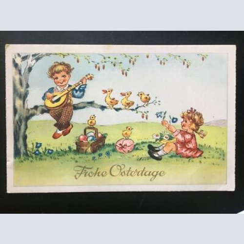 Frohe Ostertage - Kinder feiern mit Küken - Blumenwiese 140398 TH