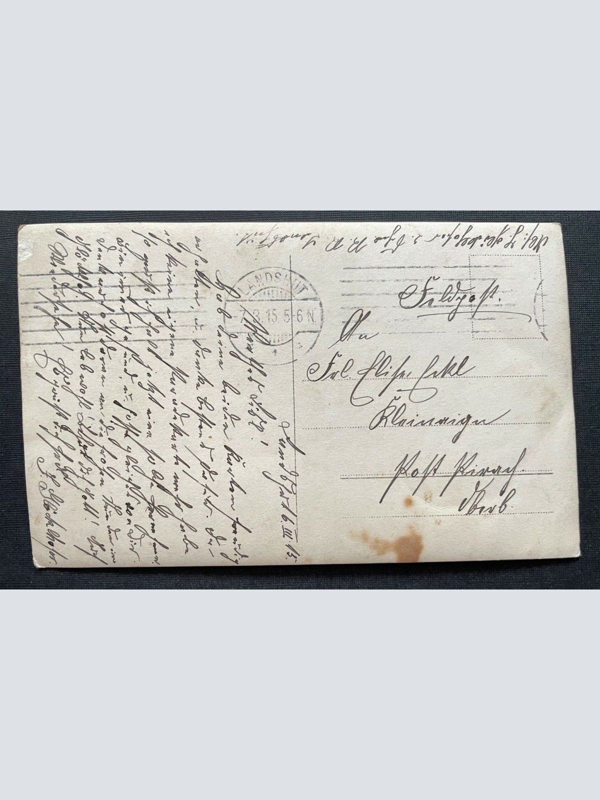 Porträt Soldaten Uniform Schirmmütze Degen Bart Militär Krieg Landshut 410105 TH