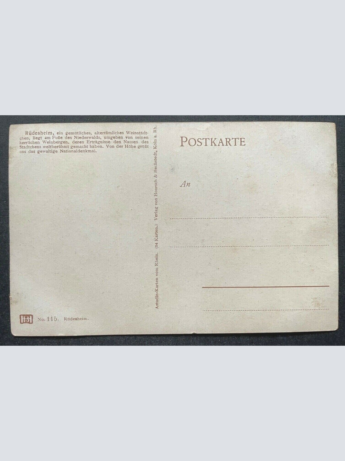 Rüdesheim Rhein Ufer Boot Turm Stadt Gebäude Berg Hessen Deutschland 410129 TH D