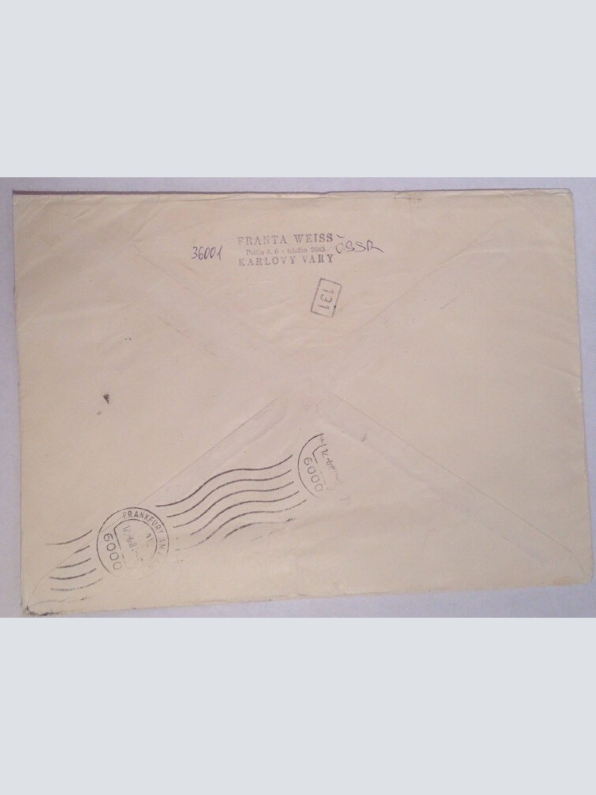 CSSR Block Tiziano Expres Brief Karlovy Vary 23 x 16,5 cm 13094