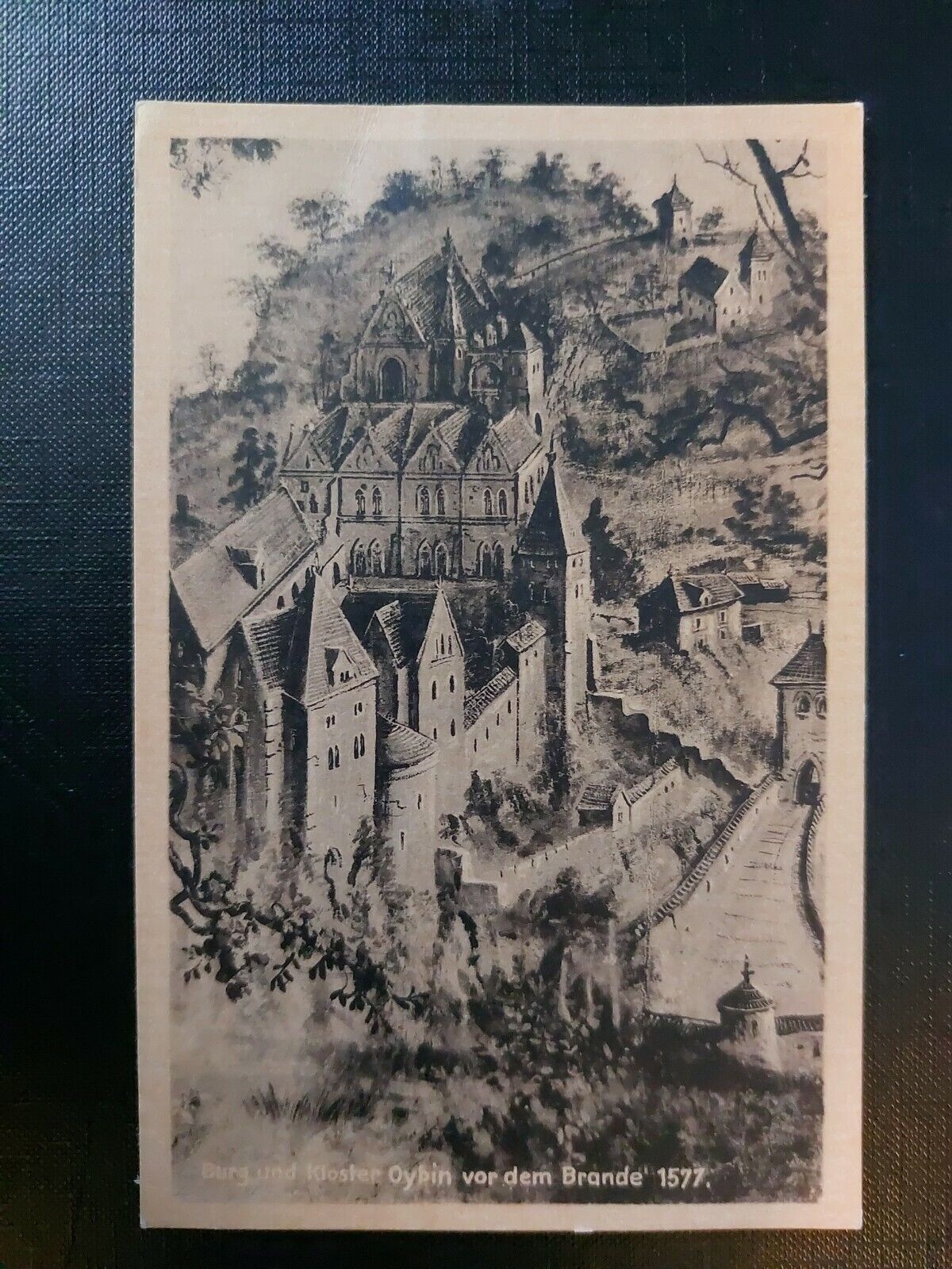Burg und Kloster Oybin vor der Brande 1577 402562 WM