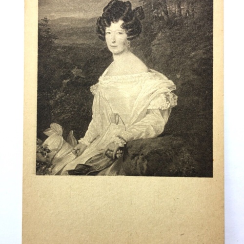 Dame in Weiss (Waldmüller F.) - Künstlerkarte 20367 TH