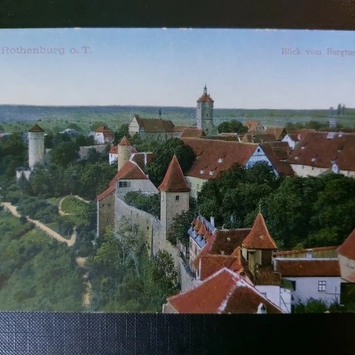 Rothenburg Blick vom Burgturm Burg Festung Weinfelder 402564 WM F