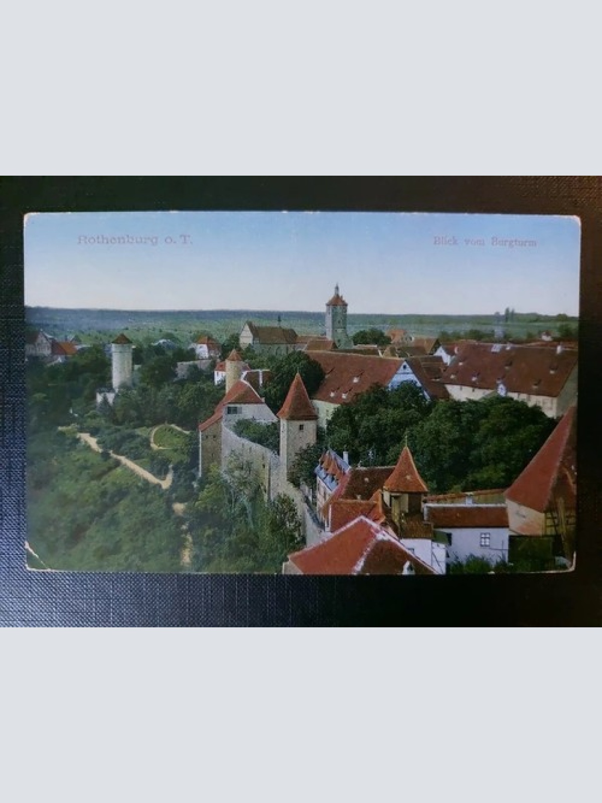 Rothenburg Blick vom Burgturm Burg Festung Weinfelder 402564 WM F