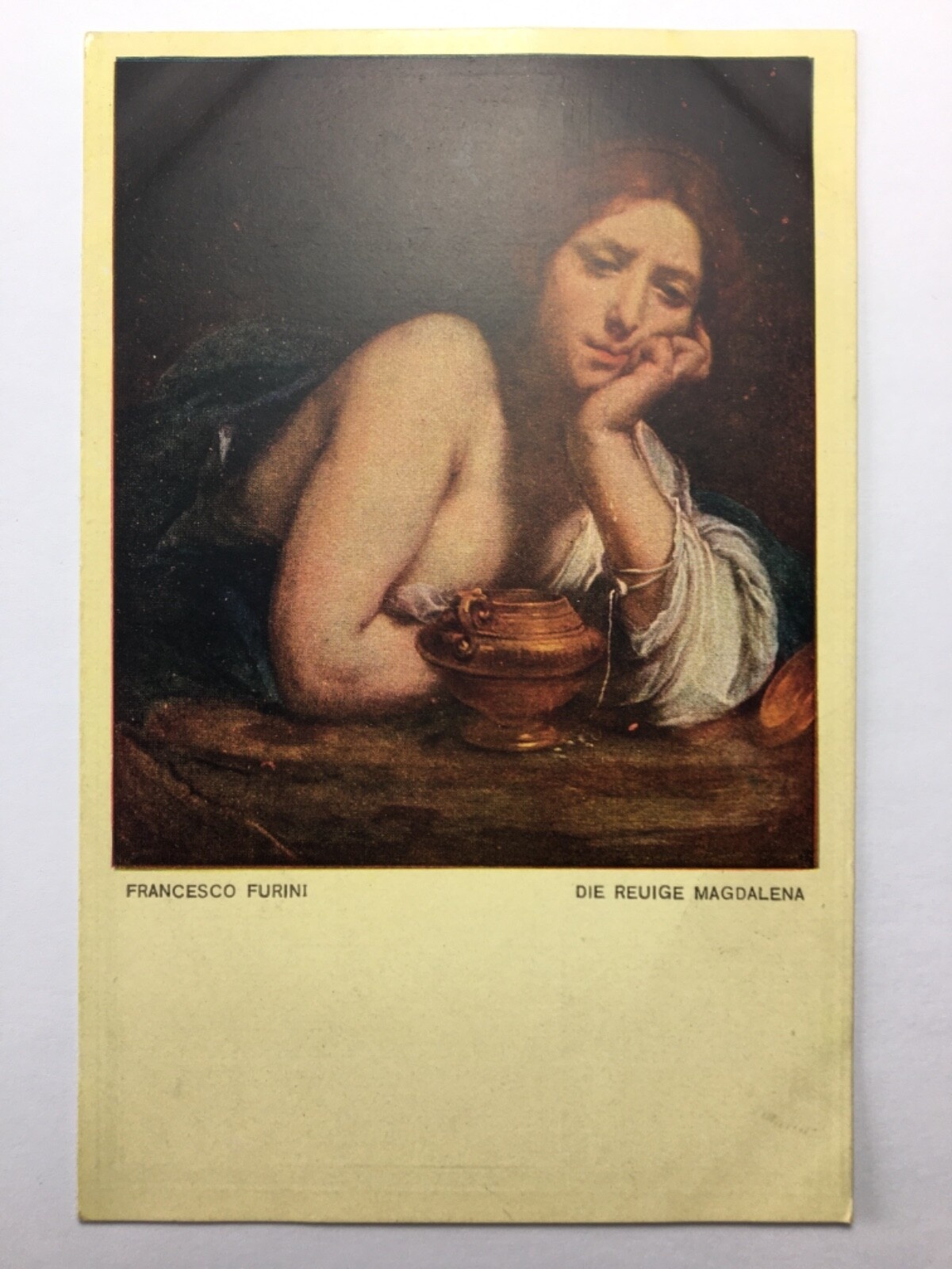 Die Reuige Magdalena (F. Furni) - Frau mit Gefäß - Künstlerkarte 30088 TH