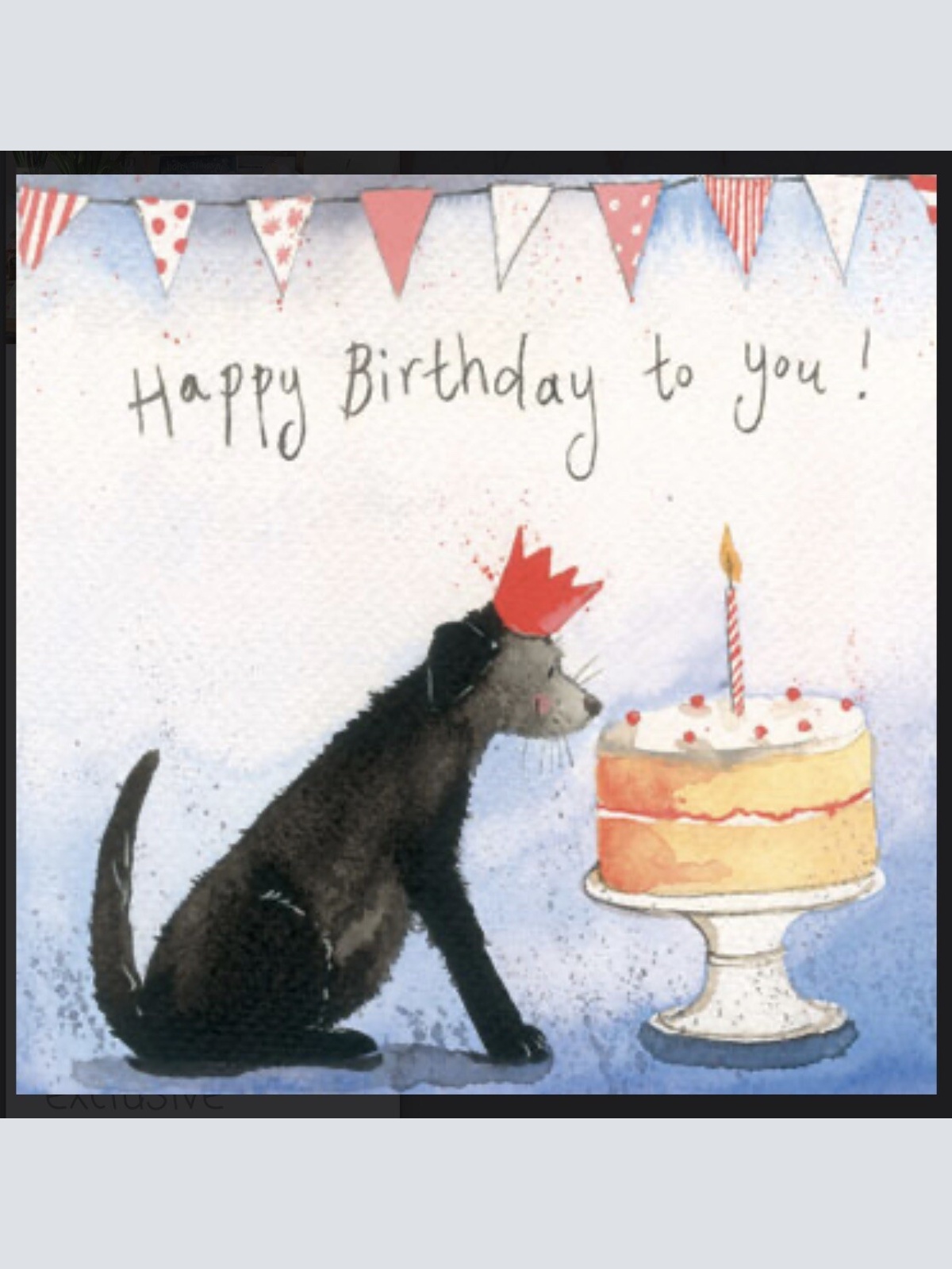 Alex Clark Hund Birthday Cake_Gerburtstag   140x140 mm incl. Umschlag     0002