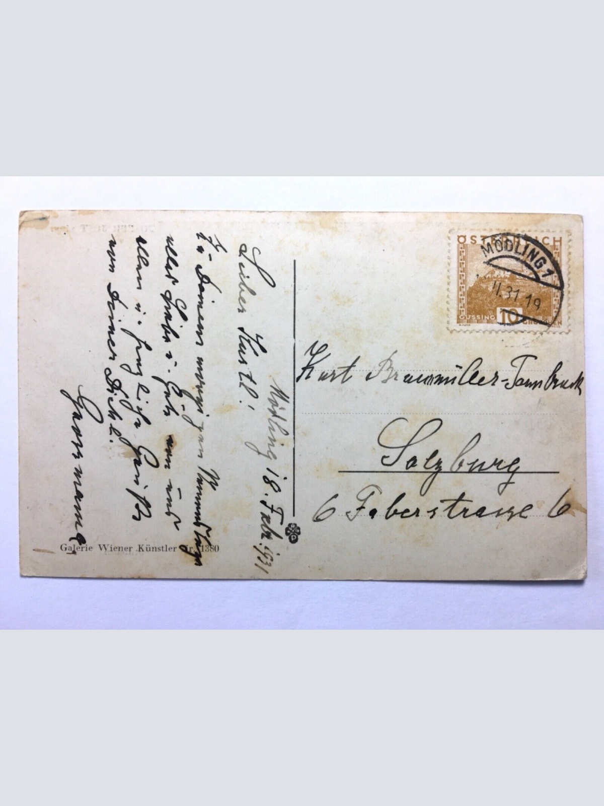 Stilleben (Joseph Jost) - Äpfel und Teller auf Esstisch - Künstlerkarte 30157 TH