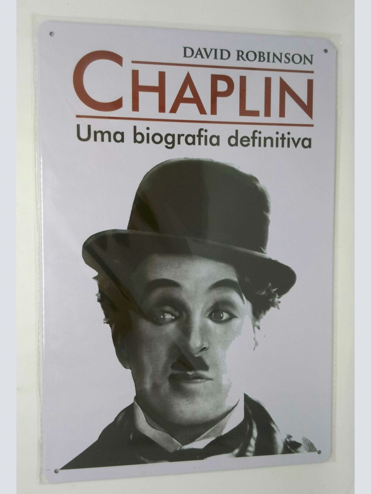 Nostalgie Retro Blechschild Charlie Chaplin uma biografia definitiva 30x20 50116