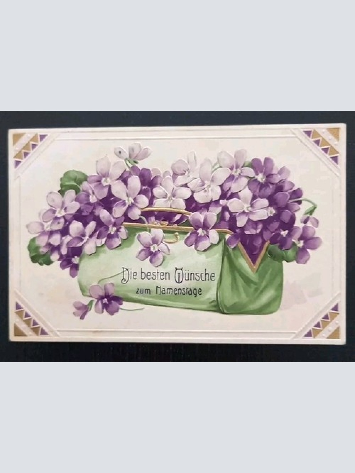 Prägekarte Veilchen Die Besten Wünsche Namenstag 650465 H Gr