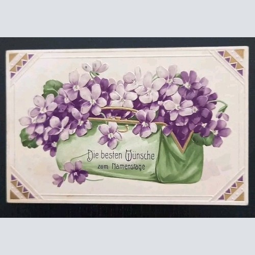Prägekarte Veilchen Die Besten Wünsche Namenstag 650465 H Gr