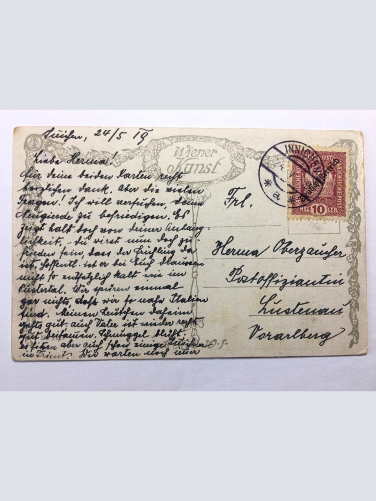 Auf einsamer Höhe (J. Straka) - Mann auf Alm unter Baum - Künstlerkarte 30160 TH