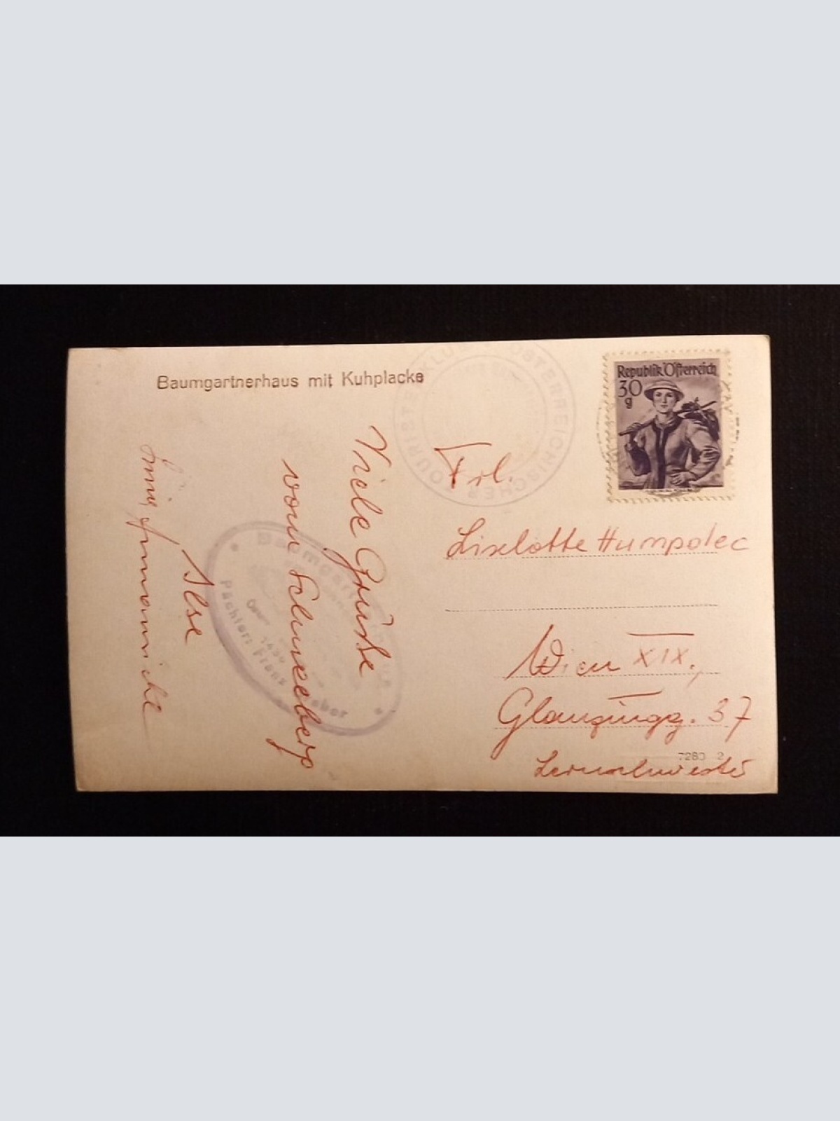 Baumgartnerhaus Mit Kuhplacke 600728A Ga G