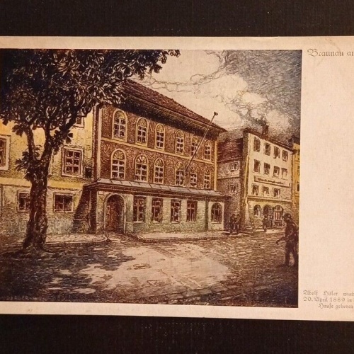 Ansichtskarte Oberösterreich Braunau Am Inn Geburtstagshaus Hitlers 600798A Ga G