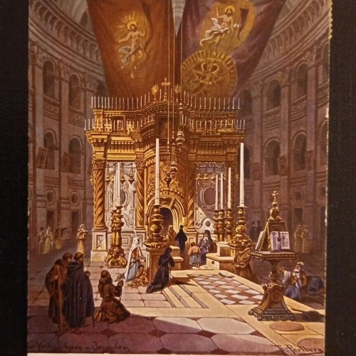 Ansichtskarte Fröhliche Oster Inneres Der Kirche Des Hl. Grabes 600797A Ga G