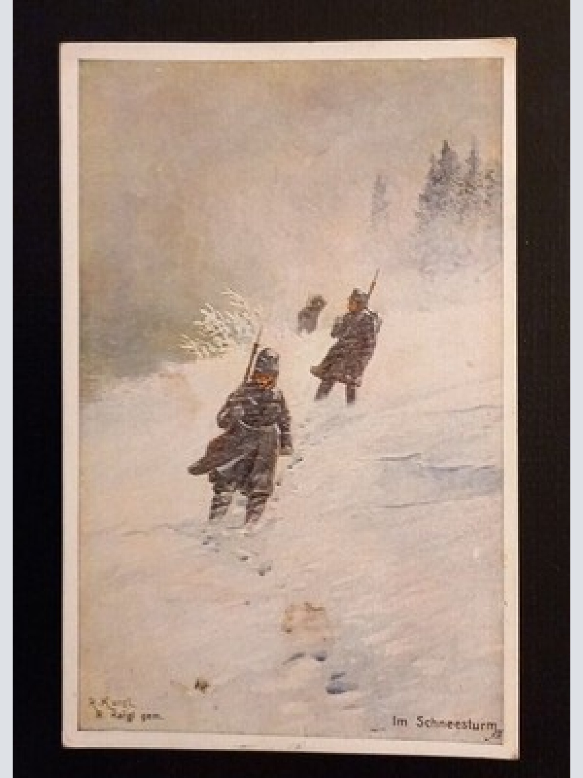 Ansichtskarte Soldat IWK Soldaten Im Schneesturm 600783A Ga G