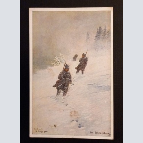 Ansichtskarte Soldat IWK Soldaten Im Schneesturm 600783A Ga G