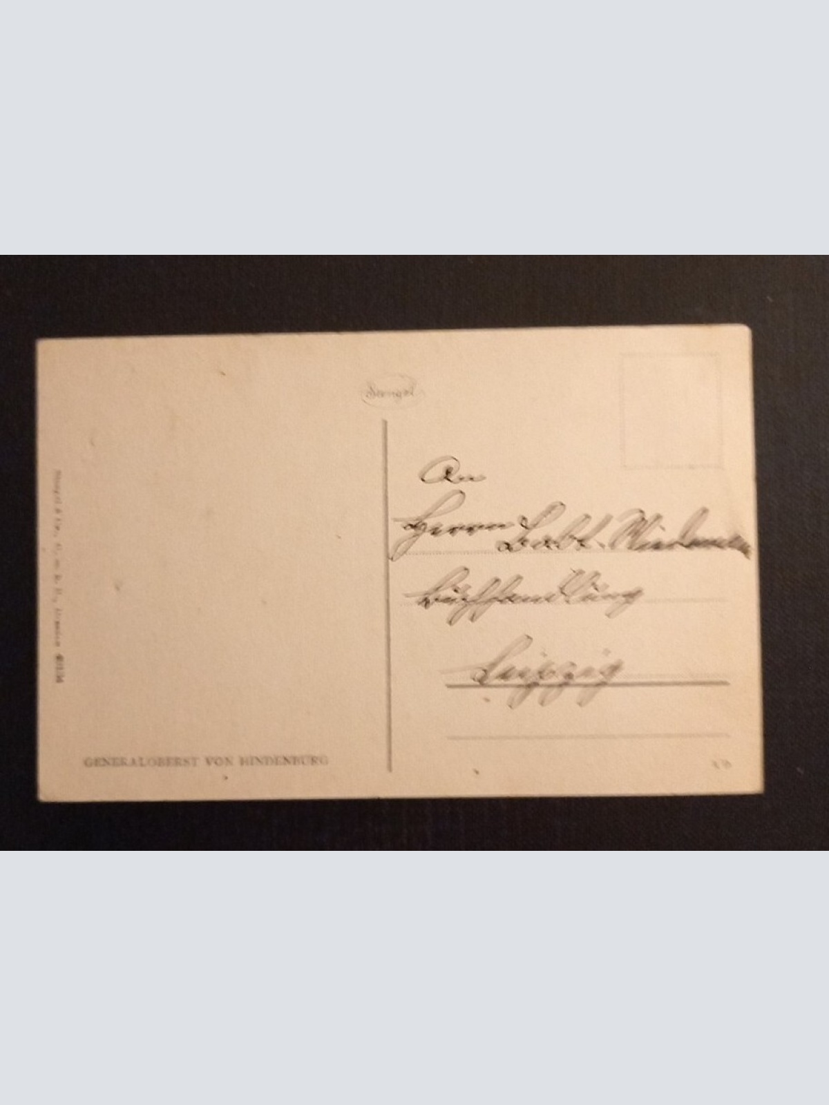 Generaloberst Von Hindenburg Porträt 600768A Ga G