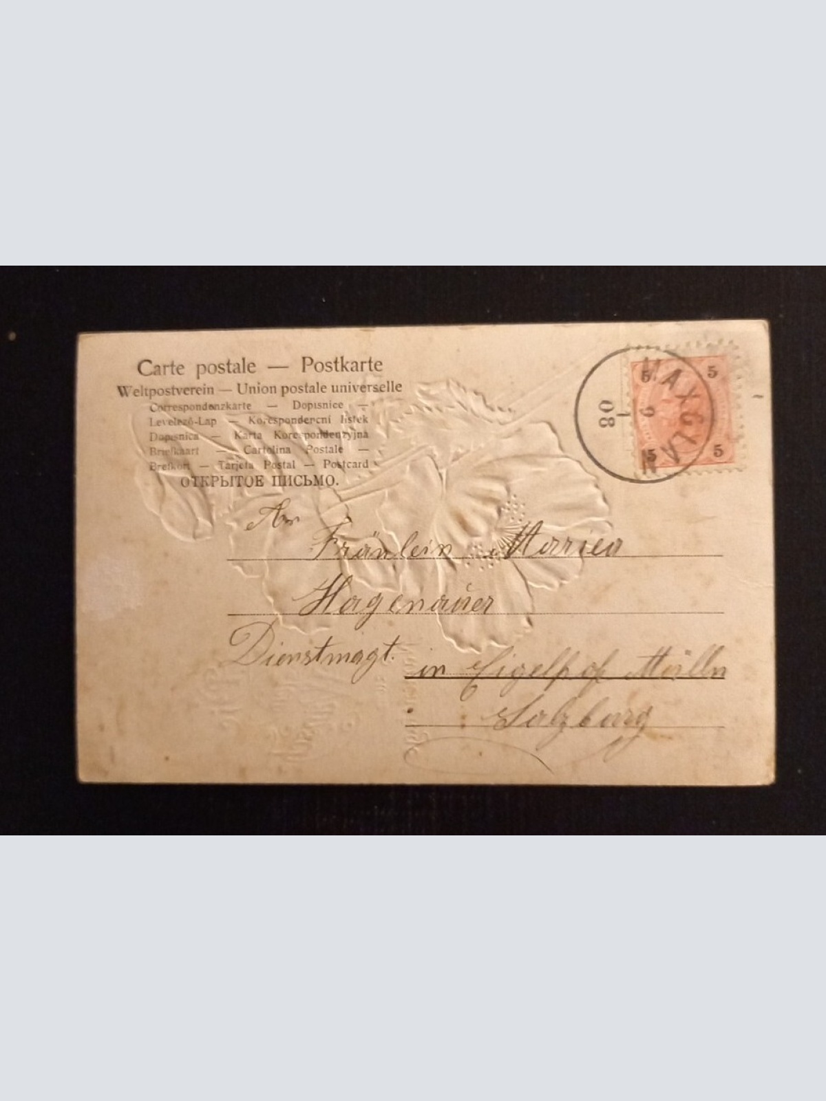 Die Besten Wünsche Zum Namenstag Prägekarte 600781A Ga G