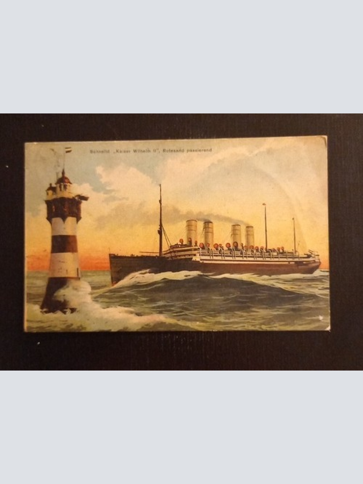 Schnelldampfer Kaiser Wilhelm II Leuchtturm Marine Deutsches Reich 600795A Ga G