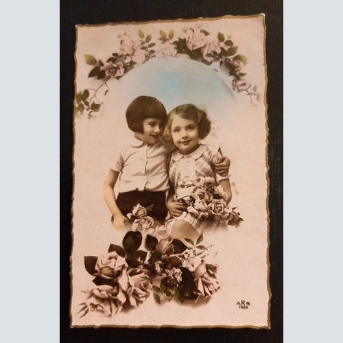 Zwei Mädchen Mit Rosen 600756A Ga G