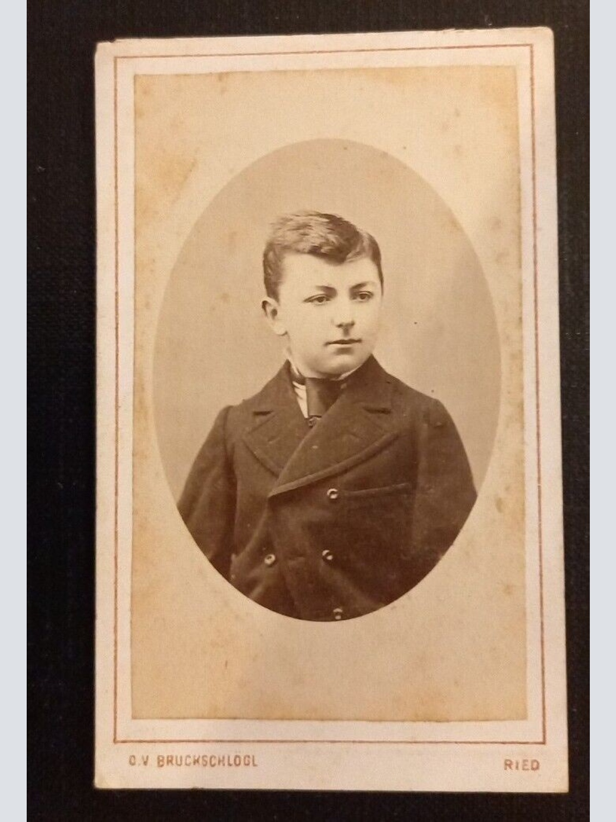 Ansichtskarte Oberösterreich Bruckenschlögl Ried Innkreis Porträt Cdv Foto