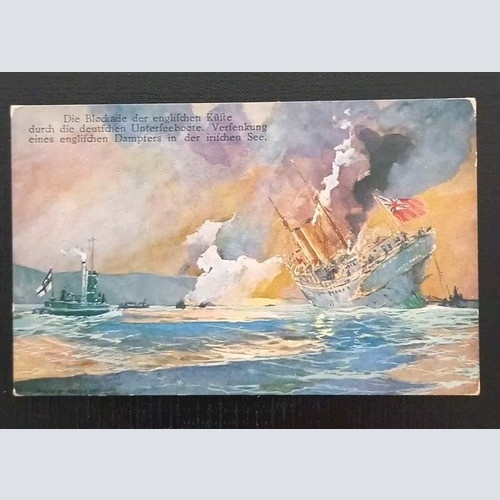 Österreichischer Flottenverein Blockade D.Englischen Küste Kriegsschiff 523 H Gr