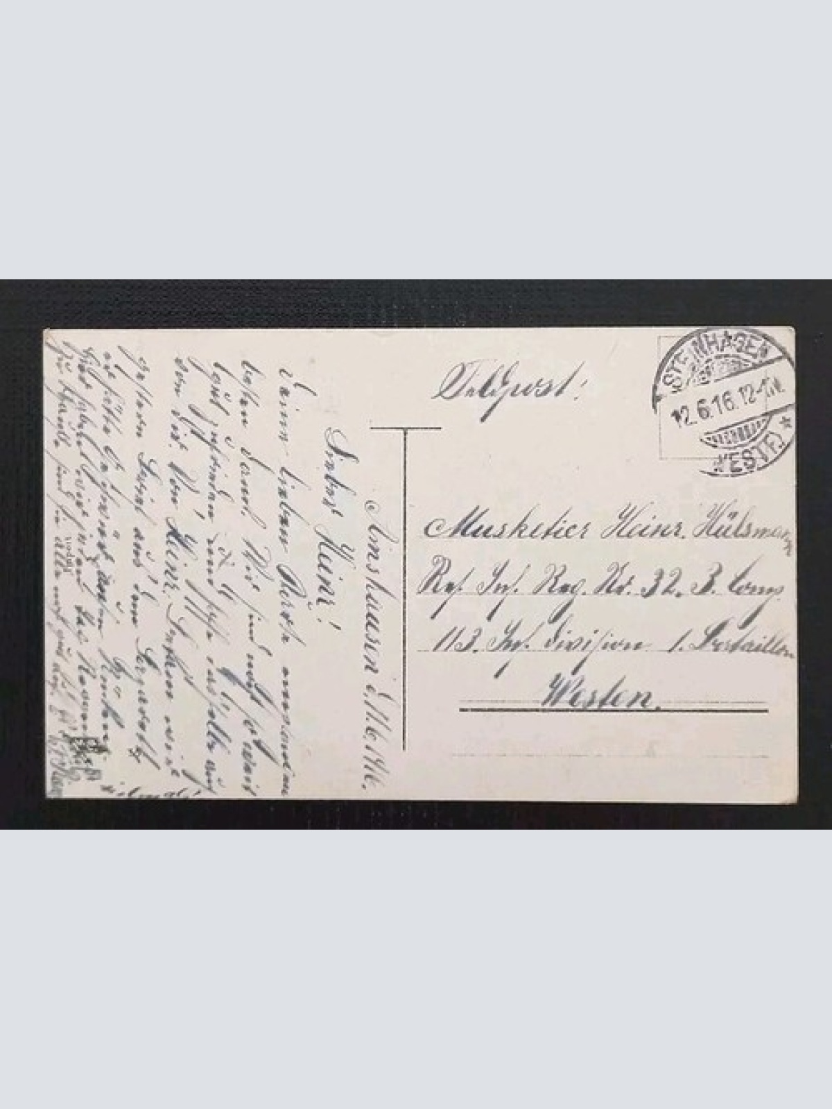 Vier Soldaten Vor E. Denkmal Wir Loben Dich Du Lenker D.Schlachten 410016 H Gr