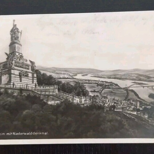 Rüdesheim Mit Niederwalddenkmal 180235 H Gr