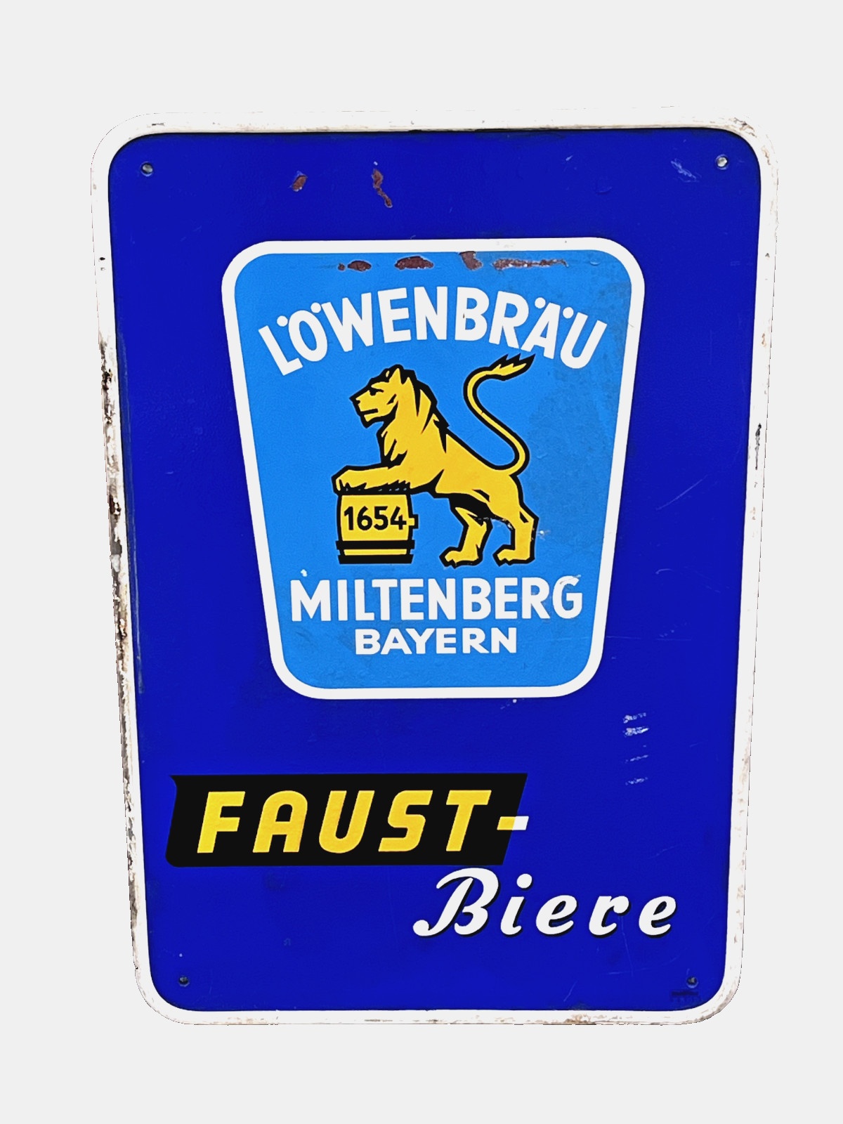Nostalgie Schild Löwenbräu Miltenberg Bayern 81 X 41 cm um 1950