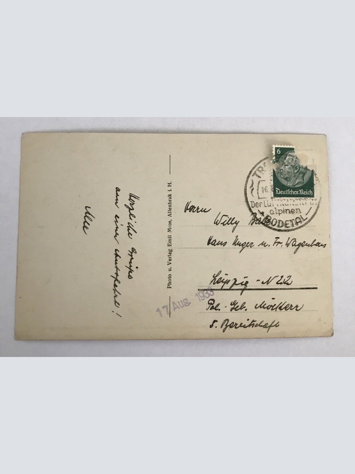 ansichtskarten, Bodetal, Harz, Roßtrappefelsen u. Königsruhe (40036 BW)