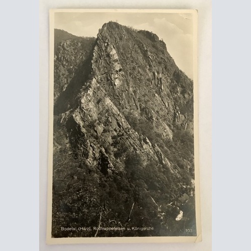 ansichtskarten, Bodetal, Harz, Roßtrappefelsen u. Königsruhe (40036 BW)