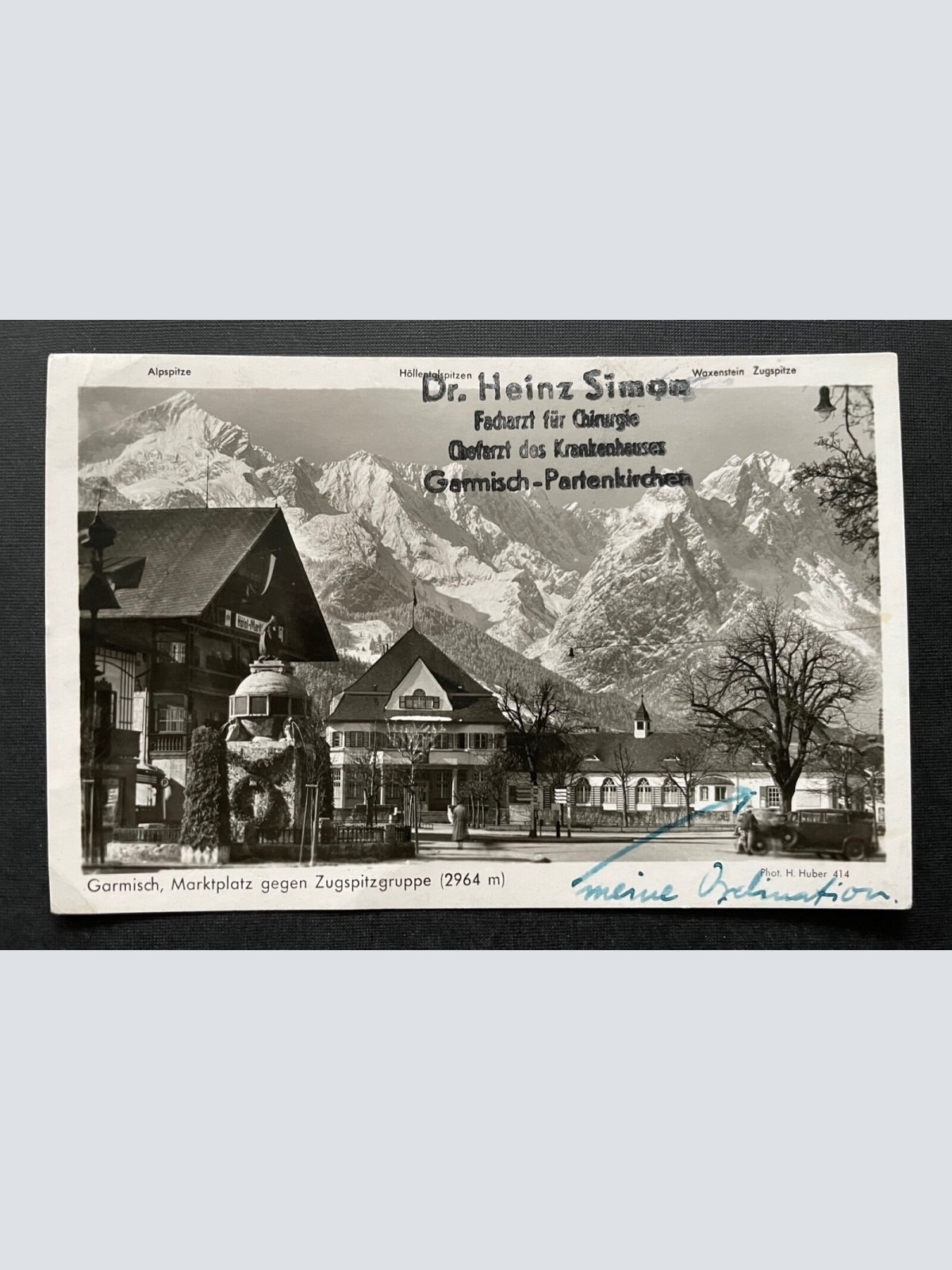 Garmisch Marktplatz gg. Zugspitzgruppe Gebirge Haus Bayern Deutschland 400480 F