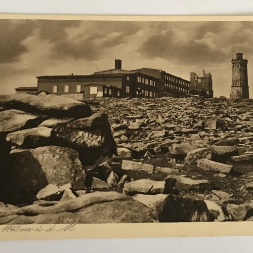 ansichtskarten, Sachsen Anhalt, Brocken Hotel, 1142 m ü Meeresspiegel (40035-BW)