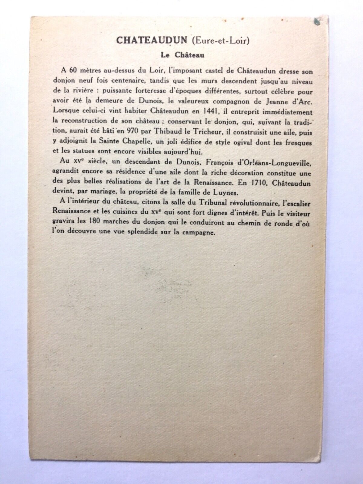 Chateaudun - La Chateau - Schloss Chateaudun 110020 TH