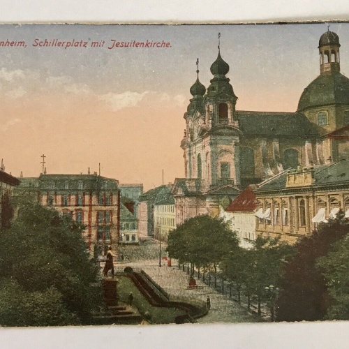 AK, Baden Württemberg, Mannheim, Schillerplatz, Jesuitenkirche (40088 BW)