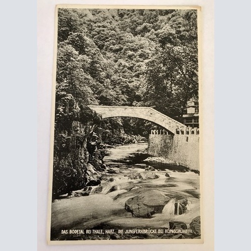 AK, Sachsen, Bodetal, Harz, Jungfernbrücke, Königsruhe (40044 BW)