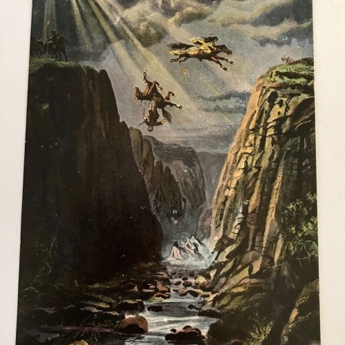 AK, Sachsen, Sage von Roßtrappe, Reiter, Harz (40047 BW)