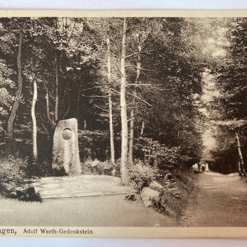 Ansichtskarte Barmer Anlagen, Adolf Werth-Gedenkstein 410030 AH