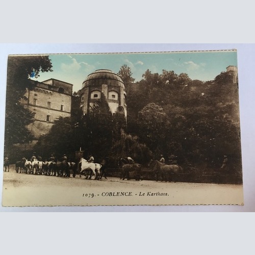 AK, Rheinland Pfalz, 1079, Coblence, Le Karthaos, Pferde (40078 BW)