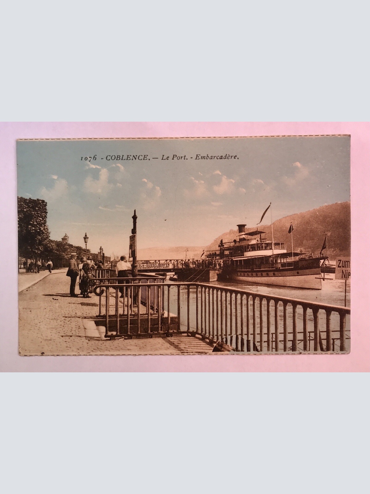 AK, Rheinland Pfalz, 1976, Coblence, Le Port, Embarcadere, Hafen (40077 BW)