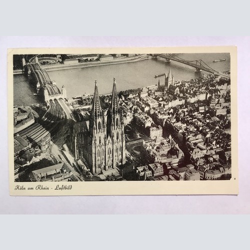 AK, Nord Rhein Westfalen, Köln, Rhein, Luftbild, Stadt (40023 BW)