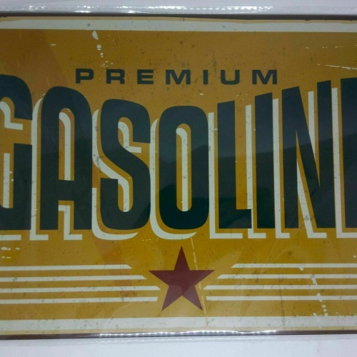 Nostalgie Retro Blechschild "Premium Gasoline" 30x20 50159