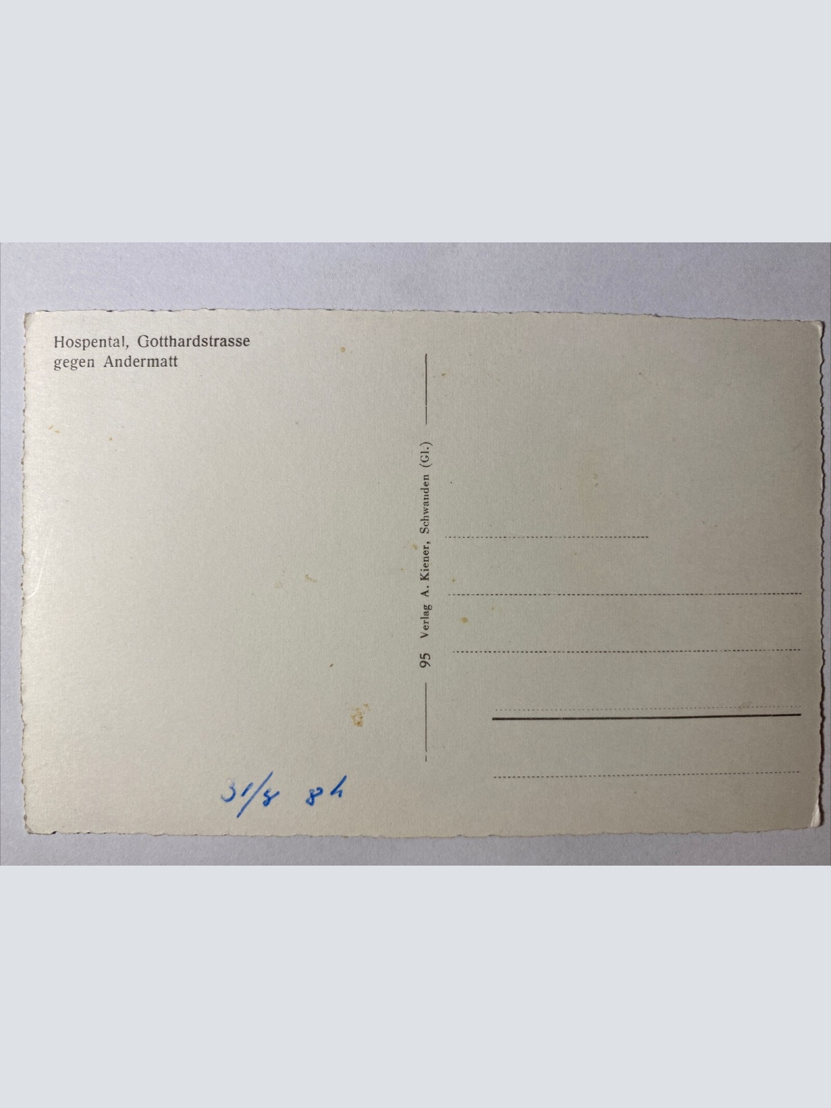 Ansichtskarte Hospental, Gotthardstrasse gegen Andermatt 400566 AH A