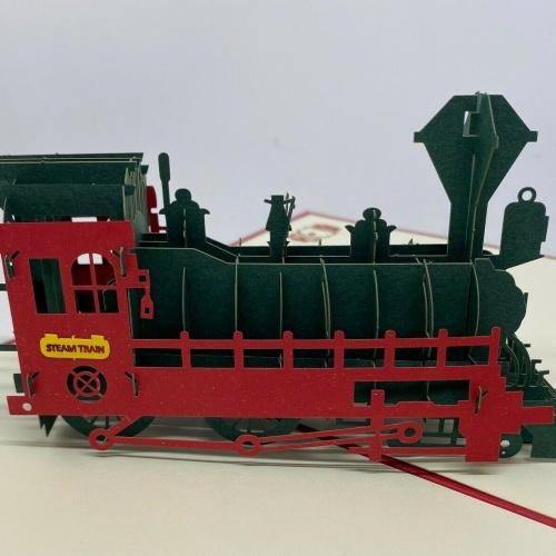 3D Pop Up Karte Eisenbahn