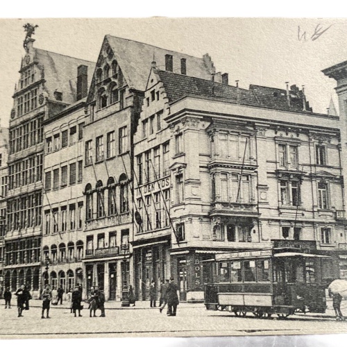 Antwerpen Straßenbahn mit Pferden Tramway Pferd 10013