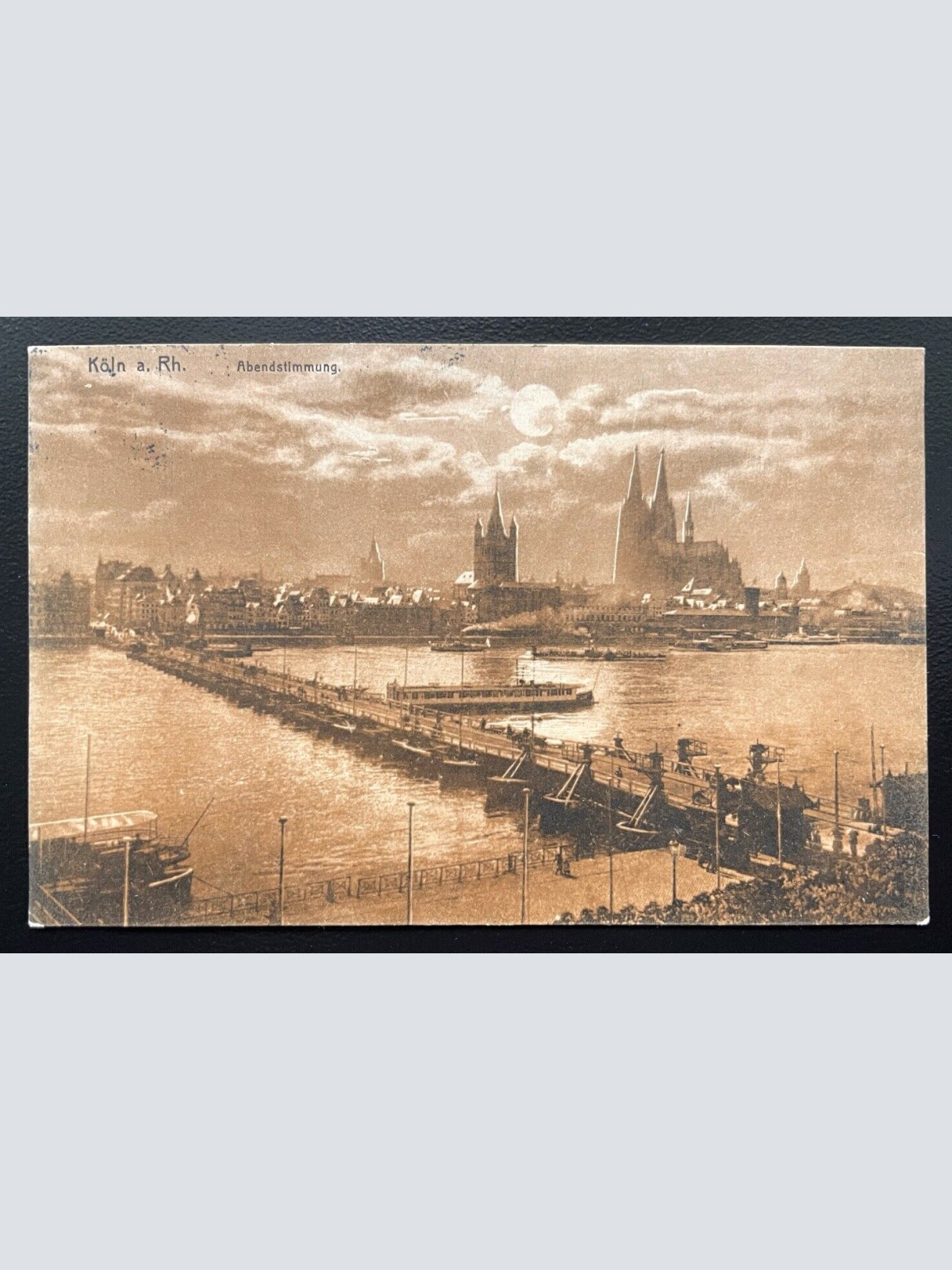Köln Rhein Abendstimmung Fluss Brücke Nordrhein-Westfalen Deutschland 600187A D